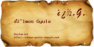 Álmos Gyula névjegykártya