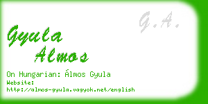 gyula almos business card