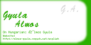 gyula almos business card